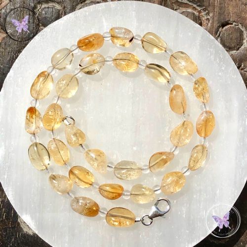 Citrine & Clear Quartz Necklace